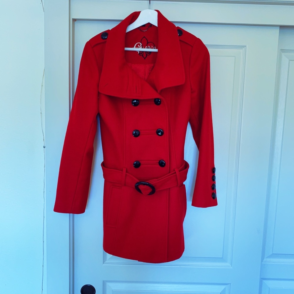 Guess Red Pea Coat